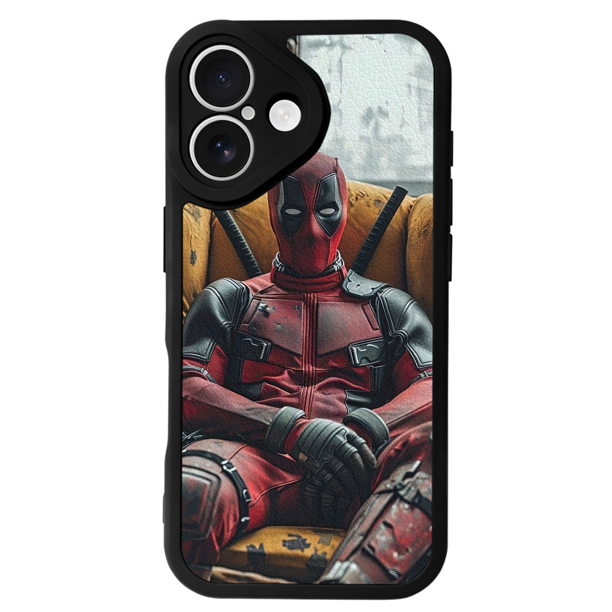 （画像用） Deadpool デッドプール 【iPhone 16シリーズ対応】シリコンスマホケース（レザー調） 材質：シリコン